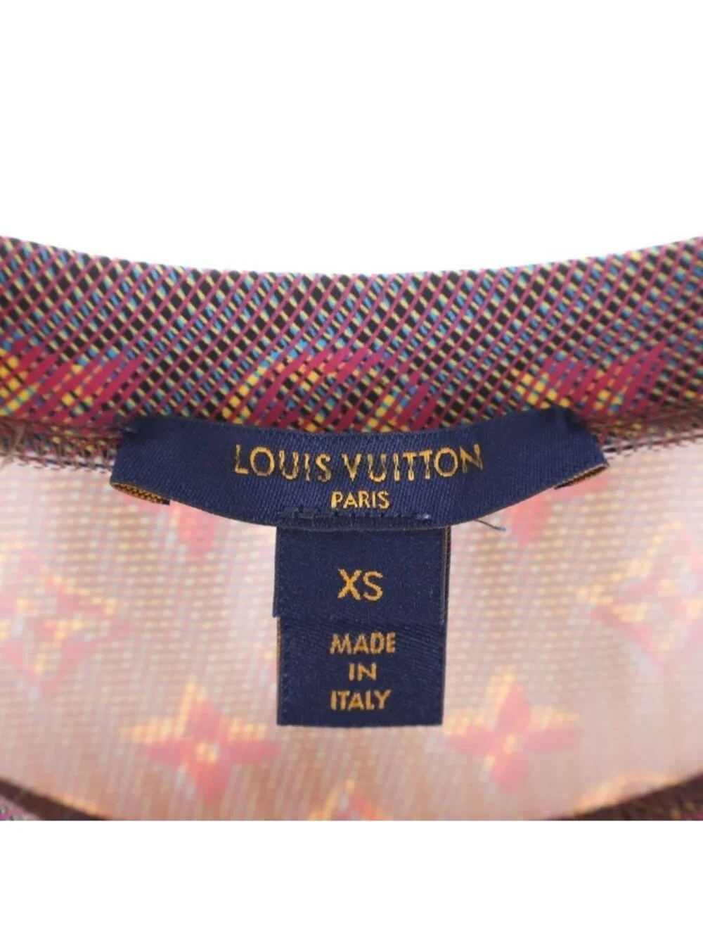 Louis Vuitton Monogram T-Shirt Short Sleeve Top Nylon Polyurethane Red XS